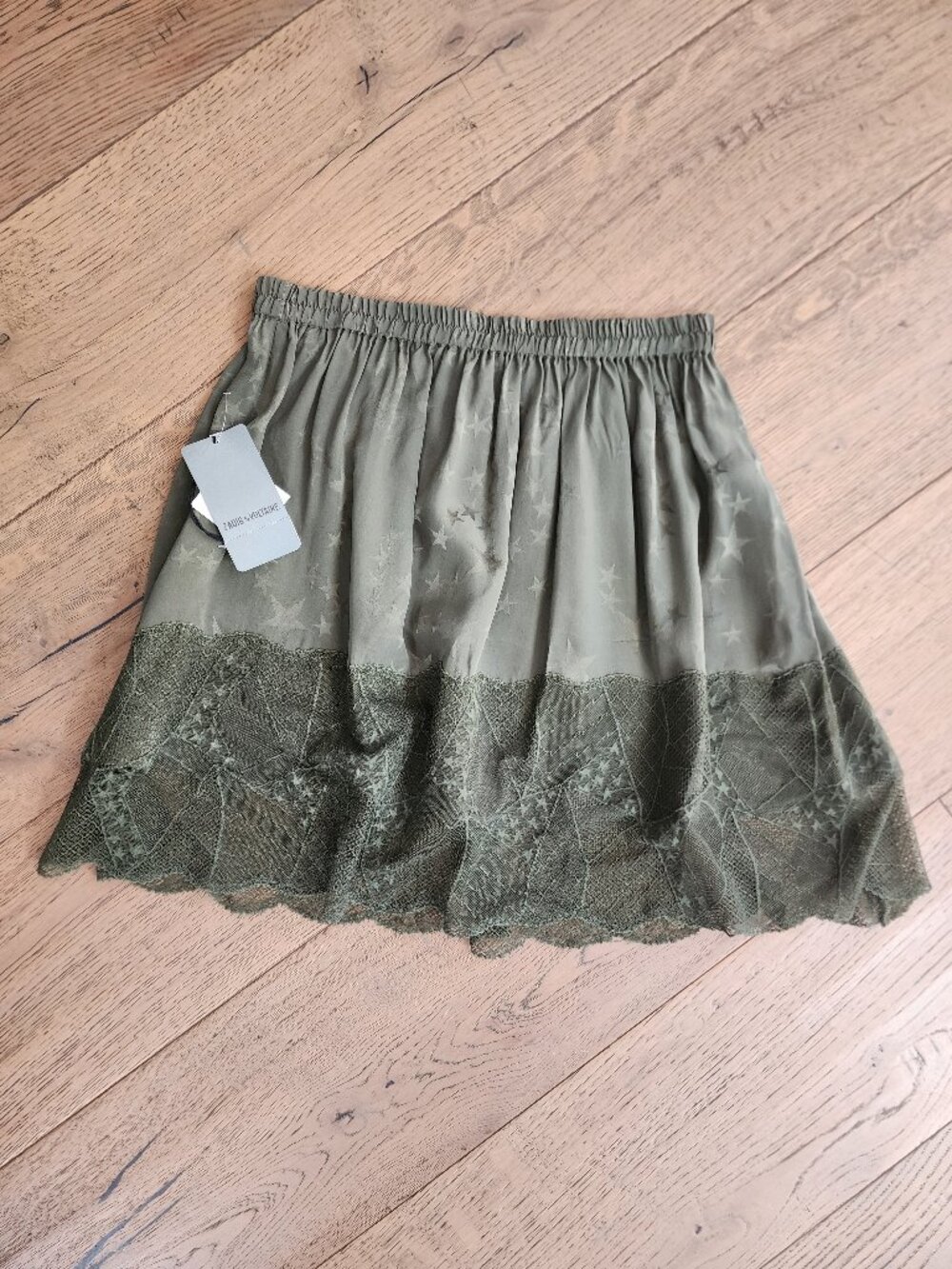 Zadig & Voltaire silk and lace skirt size 38
